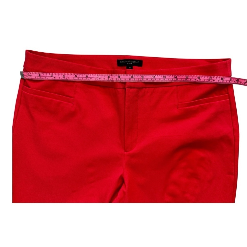 Banana Republic Sloan-Fit Slim Ankle Pants Coral Red Size 14 NWOT - Picture 8 of 12